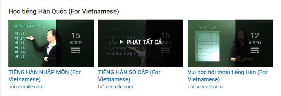 Học tiếng Hàn hiệu quả qua kênh youtube Seemile