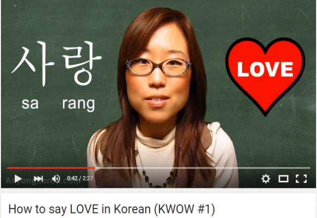 Vui học tiếng Hàn chủ đề I love U